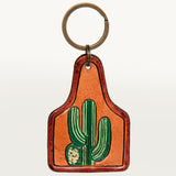 ADKR190 Hand Tooled Genuine Leather Keyring