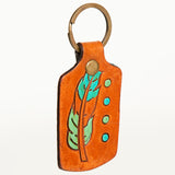 ADKR194 Hand Tooled Genuine Leather Keyring