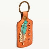 ADKR195 Hand Tooled Genuine Leather Keyring