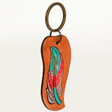 ADKR196 Hand Tooled Genuine Leather Keyring