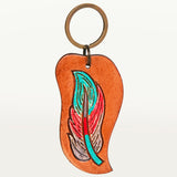 ADKR196 Hand Tooled Genuine Leather Keyring