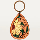 ADKR206 Hand Tooled Genuine Leather Keyring