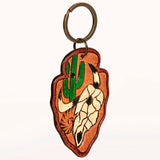 ADKR209 Hand Tooled Carved Genuine Leather Keyring