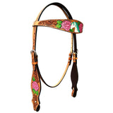 BER164-Western Leather Headstall