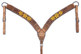 BER186-Western Leather Breast Collar