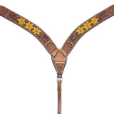 BER186-Western Leather Breast Collar