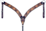 BER194-Western Leather Breast Collar