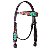 BER217-Western Leather Headstall