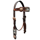 BER232-Western Leather Headstall