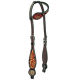 BER112-Western Leather One Ear Headstall