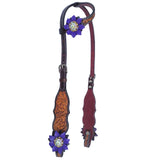 BER113-Western Leather One Ear Headstall