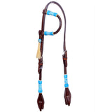 BEOBE118-Western Leather One Ear Headstall