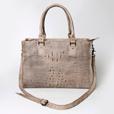 ADBG235 Tote Crocodile Embosed Genuine Western Leather Bag