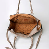 ADBG235 Tote Crocodile Embosed Genuine Western Leather Bag