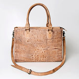 ADBG235 Tote Crocodile Embosed Genuine Western Leather Bag