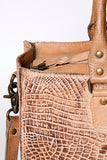 ADBG235 Tote Crocodile Embosed Genuine Western Leather Bag