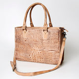 ADBG235 Tote Crocodile Embosed Genuine Western Leather Bag