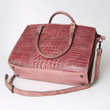 ADBG235 Tote Crocodile Embosed Genuine Western Leather Bag