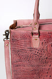 ADBG235 Tote Crocodile Embosed Genuine Western Leather Bag