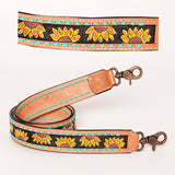 ADSTF101 Hand Tooled Genuine Leather Handle Strap