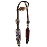 BER168-Western Leather One Ear Headstall