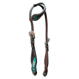 BER171-Western Leather One Ear Headstall