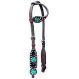 BER174-Western Leather One Ear Headstall