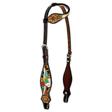 BER180-Western Leather One Ear Headstall