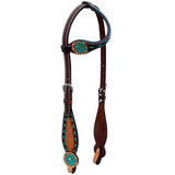 BER188-Western Leather One Ear Headstall