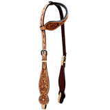 BER192-Western Leather One Ear Headstall