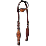 BER193-Western Leather One Ear Headstall