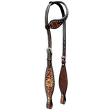 BER194-Western Leather One Ear Headstall