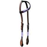 BER205-Western Leather One Ear Headstall