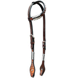 BER213-Western Leather One Ear Headstall