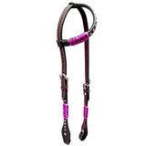 BER215-Western Leather One Ear Headstall