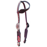 BER220-Western Leather One Ear Headstall