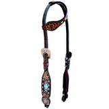 BER221-Western Leather One Ear Headstall