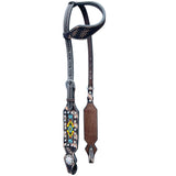 BER223-Western Leather One Ear Headstall