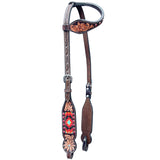 BER224-Western Leather One Ear Headstall