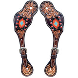 BER224-Western American Leather Spur Strap