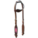 BER227-Western Leather One Ear Headstall