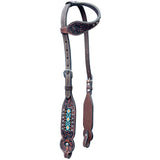 BER229-Western Leather One Ear Headstall