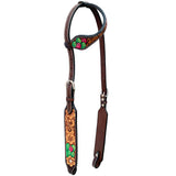 BER236-Western Leather One Ear Headstall