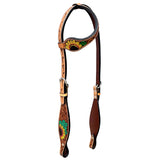 BER247-Western Leather One Ear Headstall