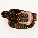 BER149-Hand Painted Western leather Belt