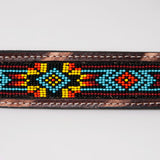 BER223-Hand Carved Western Leather Belt