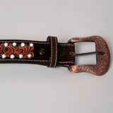 BER225-Hand Carved Western Belt