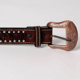 BER227-Hand Carved Western Leather Belt