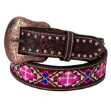 BER227-Hand Carved Western Leather Belt