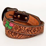 BER236-Hand Carved Western Leather Belt